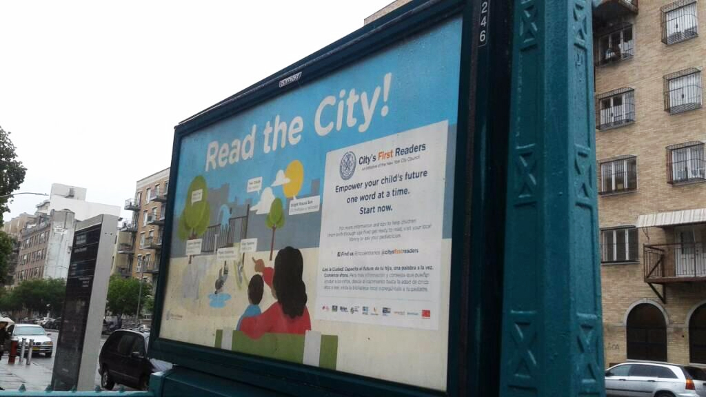 Read the City campaign creative on the subway