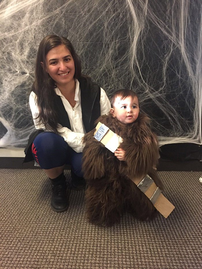 Lisa and Eden as Han Solo and Chewbaca