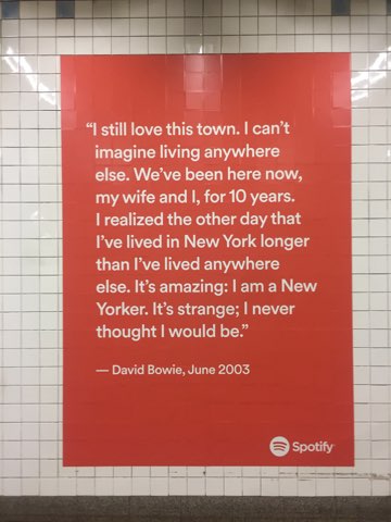 David Bowie subway ads