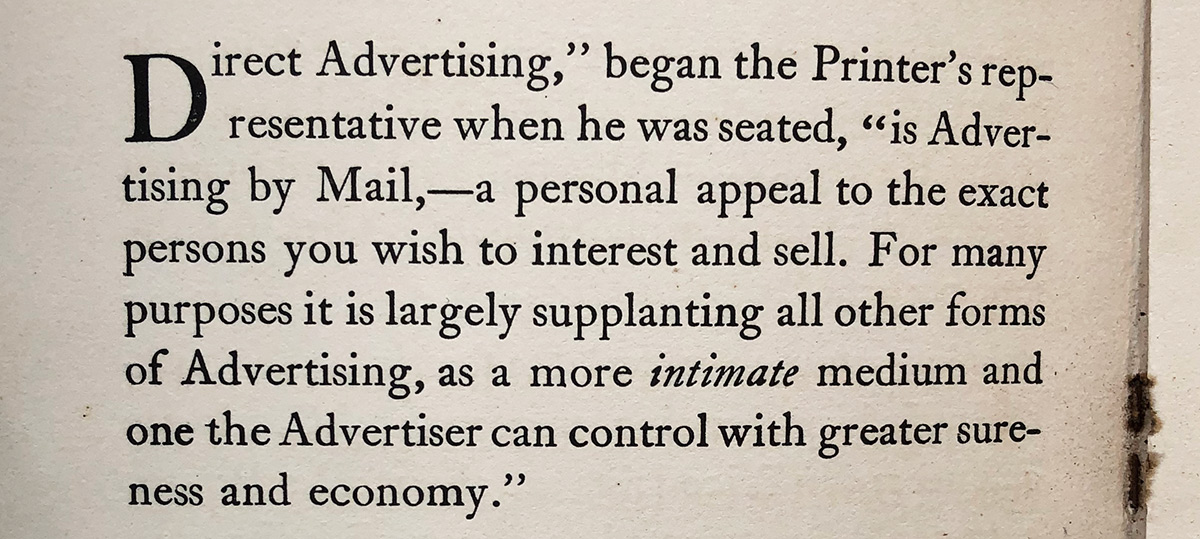 Excerpt from an antique advertising book